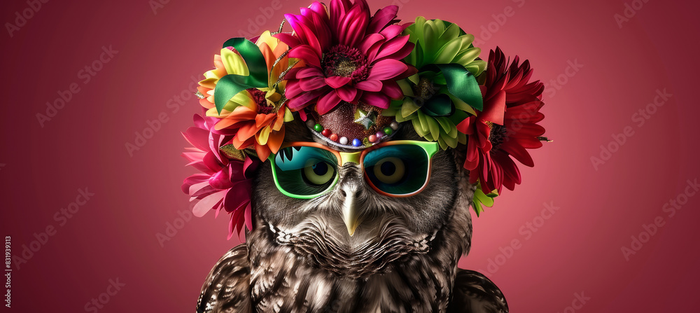 Fun Birthday Owl with Space for Text Fun Birthday Owl with Space for Text