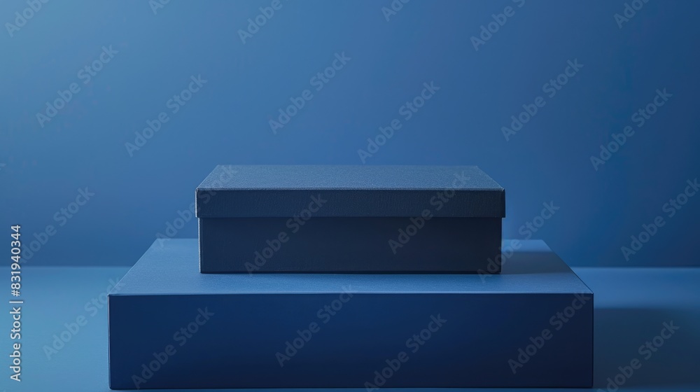 Stylish box with a blue backdrop
