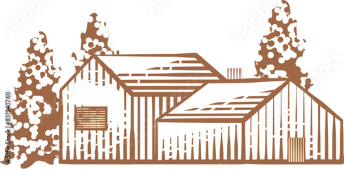 Vintage barn building