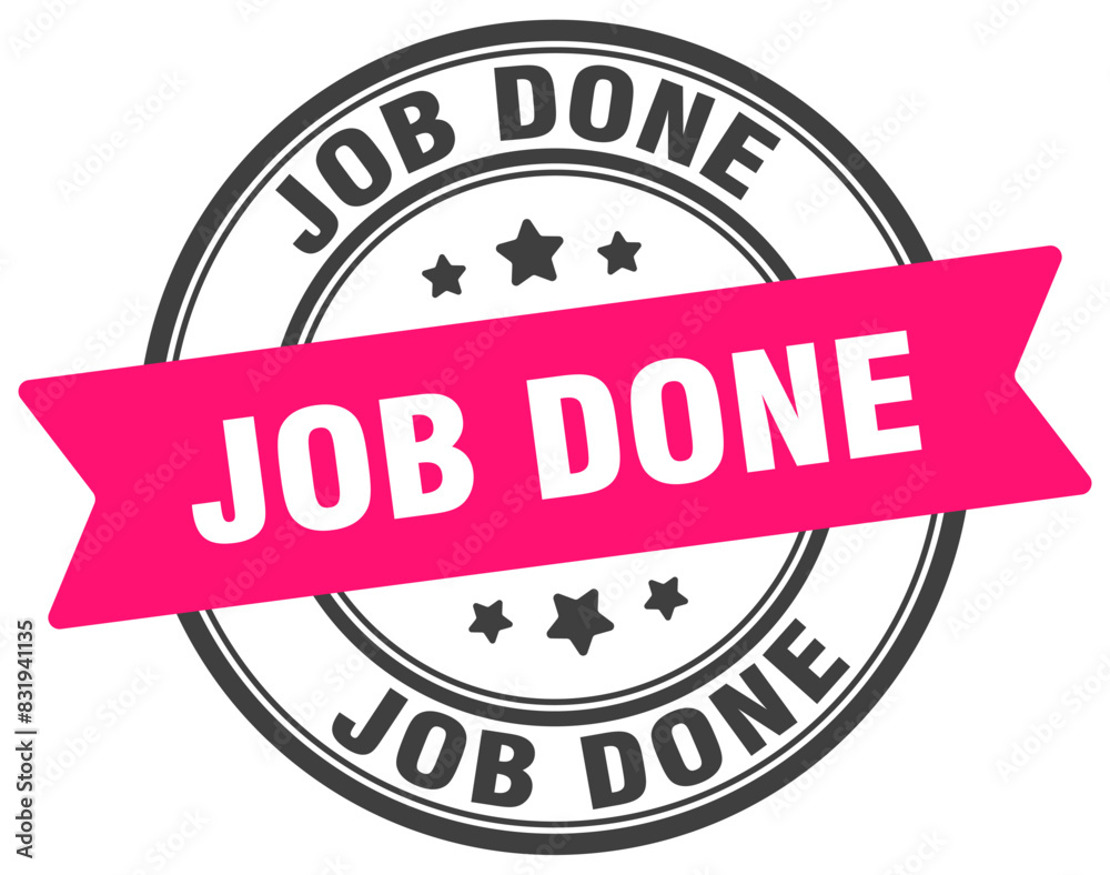 job done stamp. job done label on transparent background. round sign job done stamp. job done label on transparent background. round sign