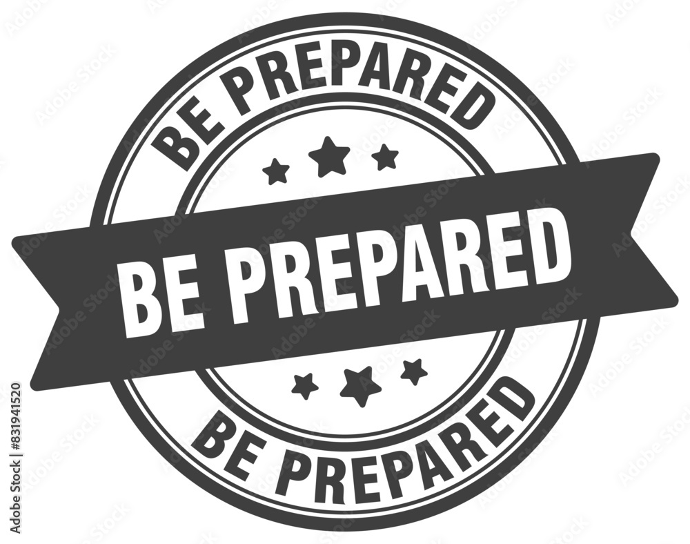 be prepared stamp. be prepared label on transparent background. round sign be prepared stamp. be prepared label on transparent background. round sign