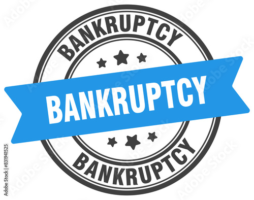 bankruptcy stamp. bankruptcy label on transparent background. round sign