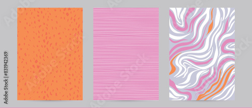 summer pattern, animal zebra tropical jungle stripes lines texture in pink and orange colors for beauty fashion background