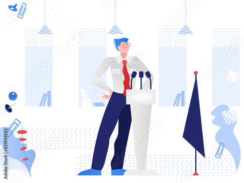 Male politician giving a speech