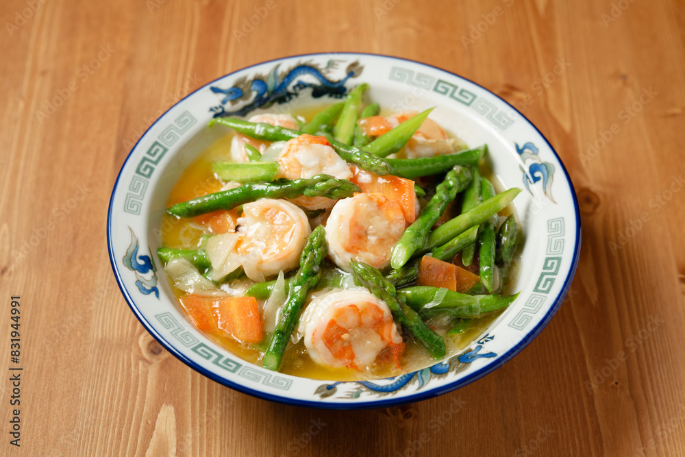 エビとアスパラの中華炒め エビとアスパラの中華炒め