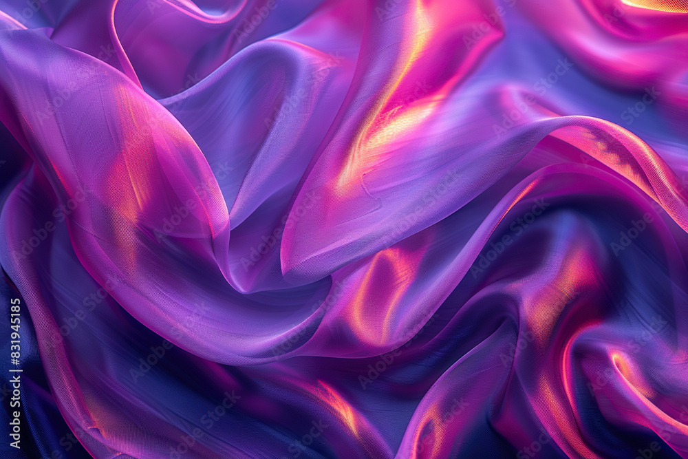 Obraz premium Beautiful texture surface neon wave, design natural abstract background