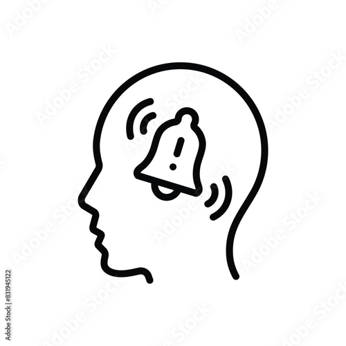 Black line icon for self awareness 