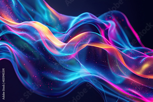 Beautiful texture surface neon wave, design natural abstract background
