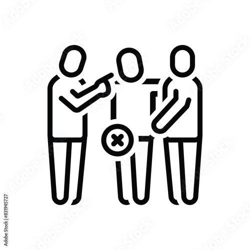 Black line icon for don't interrupt 
