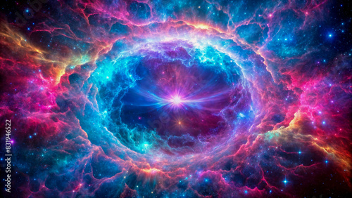 Cosmic nebula explosion. Ideal for abstract covers, wallpapers, artistic wall arts and other abstract projects.
