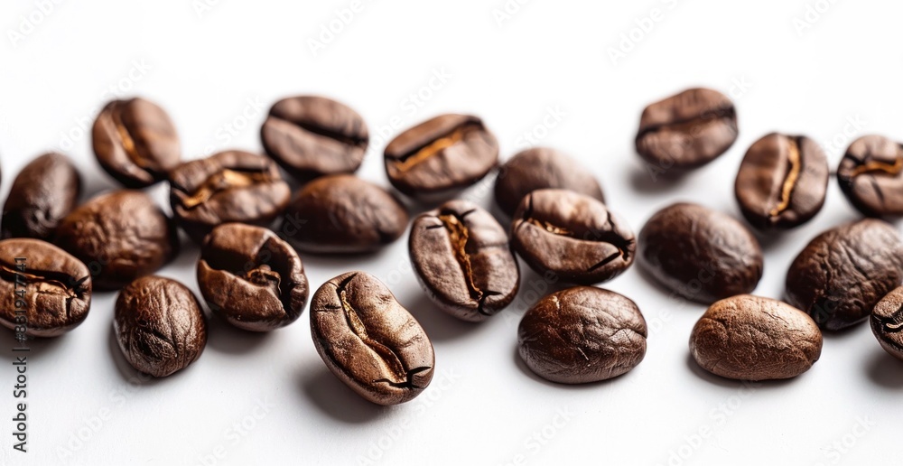 coffee beans on white background coffee beans on white background
