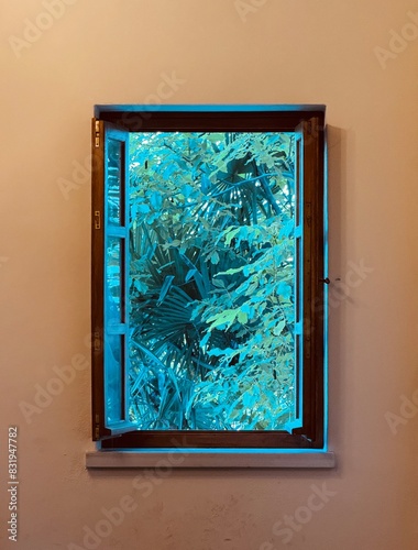 a window to trees