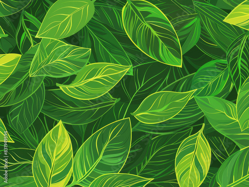 greenery leaf graphic style environmental eco friendly  global warming  green tone background