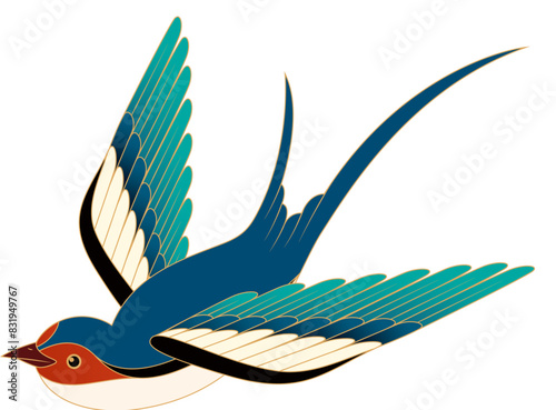 Flying swallow