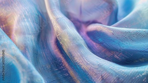 A blue fabric with a pastel, metallic sheen photo