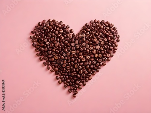 Coffee Beans Make A Heart Generative Ai