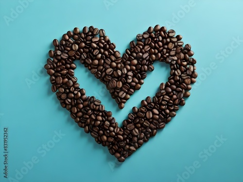 Coffee Beans Make A Heart Generative Ai