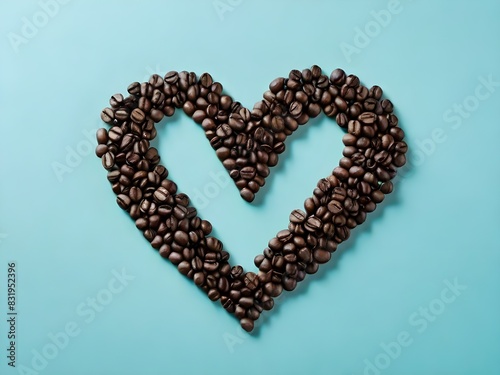 Coffee Beans Make A Heart Generative Ai