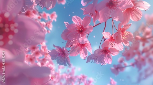 Blossoming Sakura Dreamscape: Within cinematic 3D confines, a dreamscape of Sakura blossoms offers a serene escape.