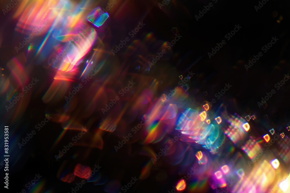 Fototapeta premium Glitter Rainbow Glow Effect Overlays - Magical, Sparkling, and Vibrant Rainbow Effects for Stunning Photo Transformations. Generated AI.