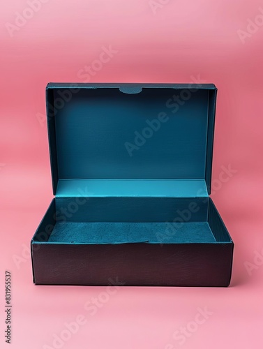 open box for visitcards, black color with galogramic effect, blue pink