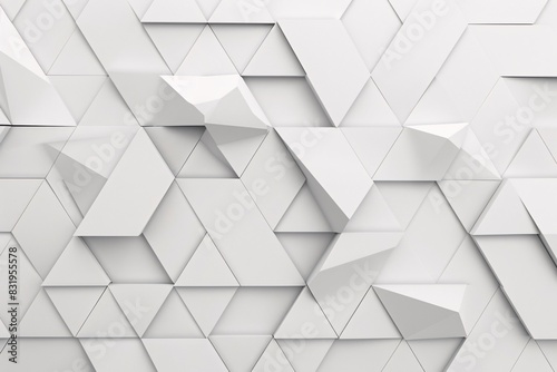 Clean white background with subtle gray triangles arranged in a geometric pattern, conveying professionalism and clarity photo