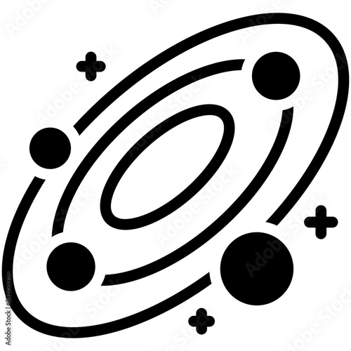 solar system solid icon