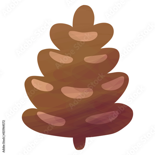 Pine cone drawing