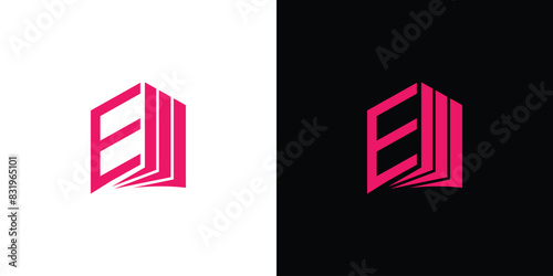Unique and modern  E book logo design
