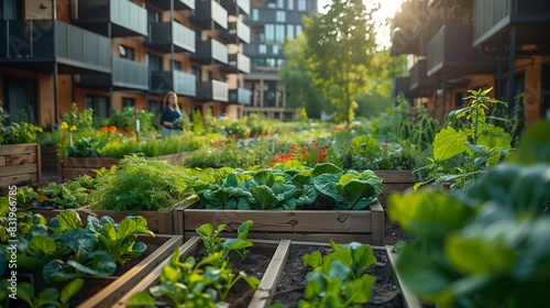 AI generated illustration of A bountiful container garden with fresh veggies and more