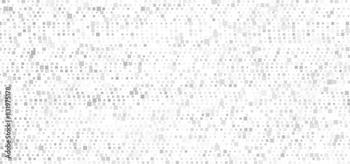 Grey small square dots abstract geometric background. Vector technology design photo