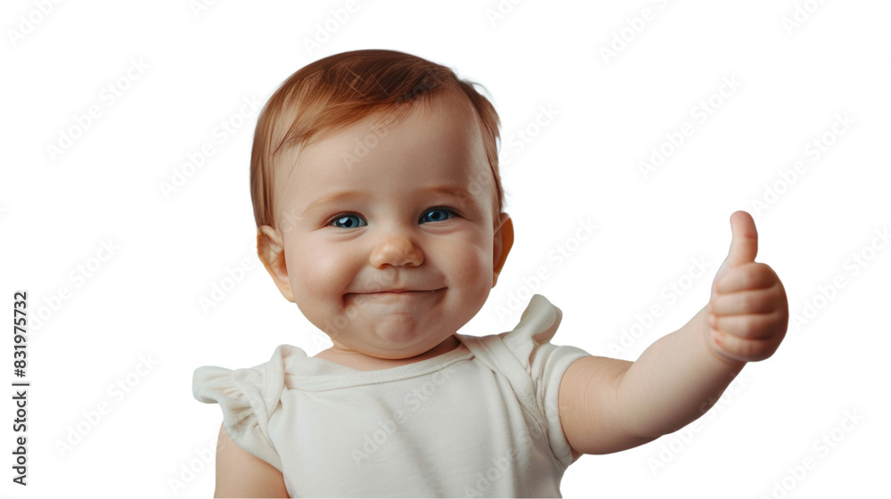 A isolated portrait of a cheerful little boy smiling and giving a thumbs up A isolated portrait of a cheerful little boy smiling and giving a thumbs up