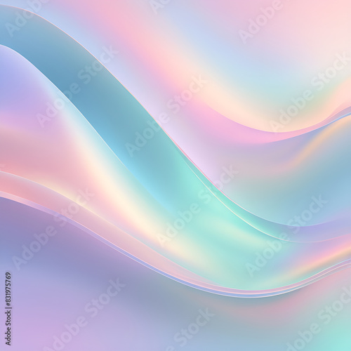 abstract colorful holographic background with waves