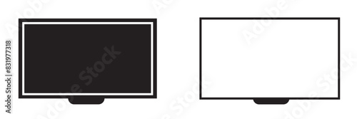 Tv vector design.  flat tv icon. Home technology icon.