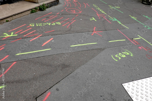 Marquage au sol pour géo localiser les réseaux