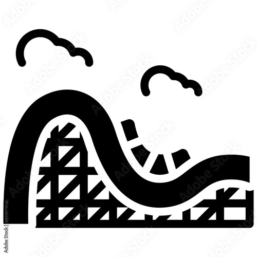 roller coaster solid icon