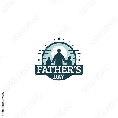 fathers day logo, happy fathers day typography