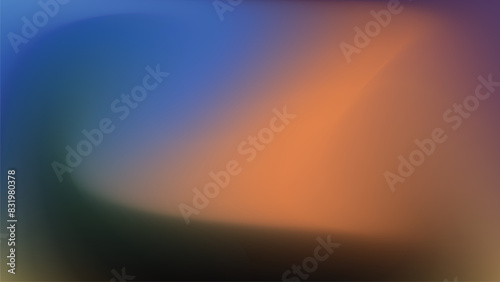 orange and blue wavy gradient mesh background template copy space vibrant light on dark background smooth color gradation backdrop for poster banner presentation cover or brochure