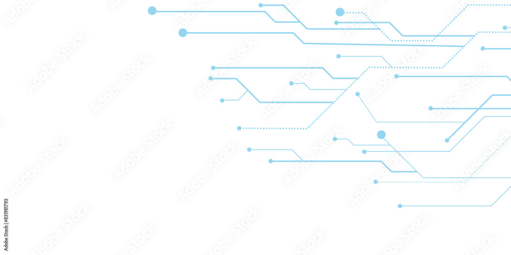 Vectors High-tech connection system on a blue background. Technology digital circuit board background. Technology black circuit diagram. Vectors High-tech connection system on a blue background. Technology digital circuit board background. Technology black circuit diagram.