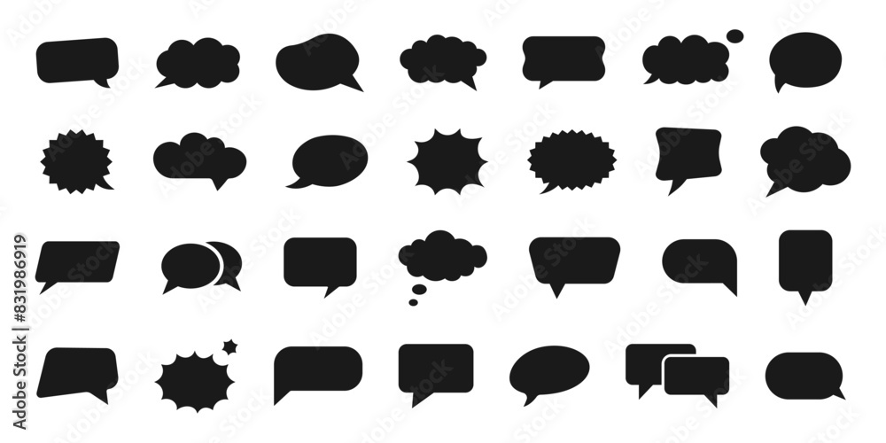 Speech Bubble set. Talk, cloud bubbles. Vector