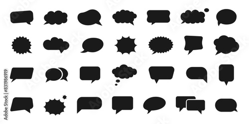 Speech Bubble set. Talk, cloud bubbles. Vector