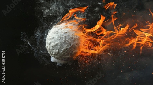 Wallpaper Mural Fiery explosion with smoke and sparks Torontodigital.ca