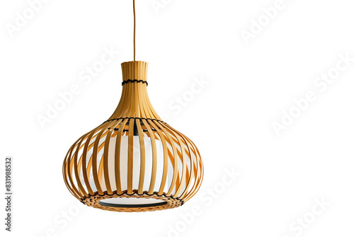 Bamboo Pendant On Transparent Background.