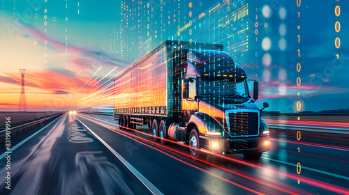 Transport Logistics Technology - trucking, road freight, delivery
