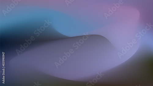 Abstract vector background of waves in yellow, grey and blue colors