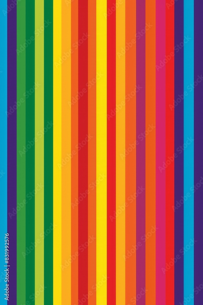 Fototapeta premium Vibrant Rainbow Striped Soccer Jersey Design for Sublimation Printing Representing Diversity and Inclusivity