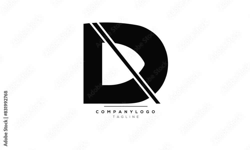 Alphabet letters Initials Monogram logo AD, AD INITIAL, AD letter