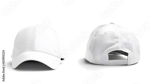 A white baseball cap with a hole in the middle, showing wear and tear but still functional