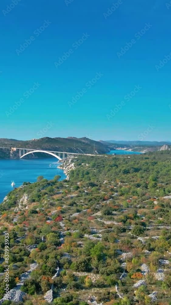 Aerial view of beautiful Croatia landscape