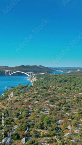 Aerial view of beautiful Croatia landscape